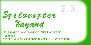 szilveszter wayand business card